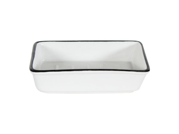 Porte-savon céramique Marcel, noir et blanc