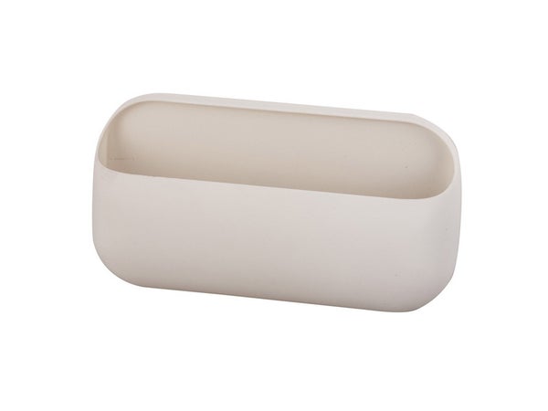 Panier de salle de bain Charlie, H.14 x l.26 x P.7 cm blanc n°0