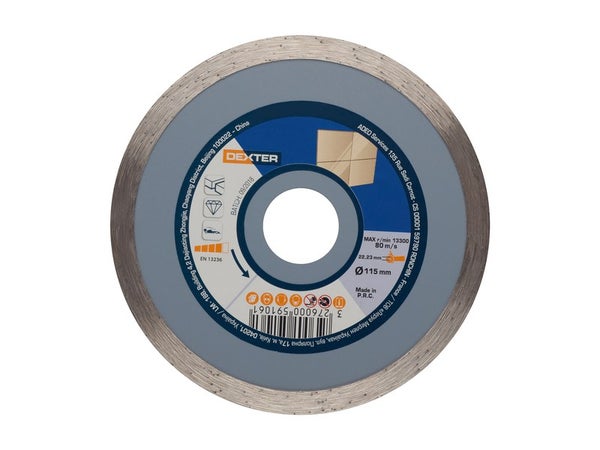 Disque diamant D. 125 x Al. 22,23 x Ht. 7 x ép. 1,6 mm. Carrelage, faience  - 960125 - LEMAN