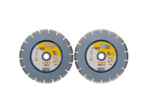 Lot De 2 Disques Diamant Pierre Et Béton Dexter, Diam.230 Mm