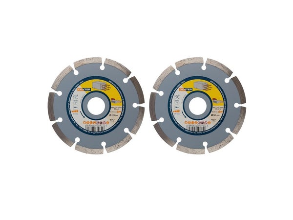 Lot De 2 Disques Diamant Segmentés Pour Béton Dexter, Diam.125 Mm