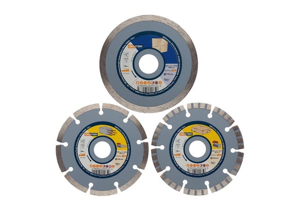 3 Disques Diamant Céramique/Béton Pour Matériaux De Construction Dexter