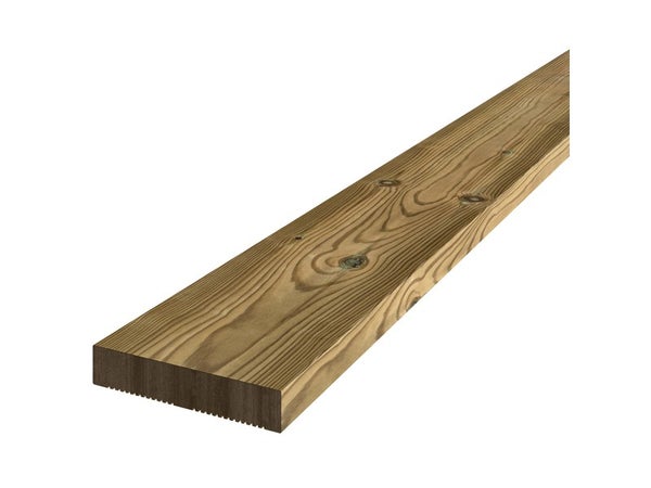 Planche en pin Kuhmo 2, L.240 x l.14.5 cm x Ep.27 mm vert