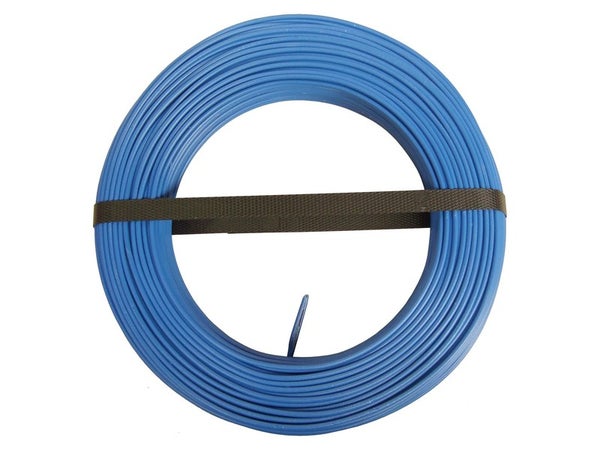 Fil électrique 1.5 Mm² H07VU, en couronne de 100 m bleu