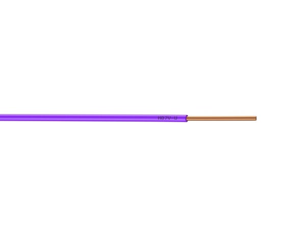 Fil Électrique 1.5 Mm² H07Vu, En Couronne De 100M Violet