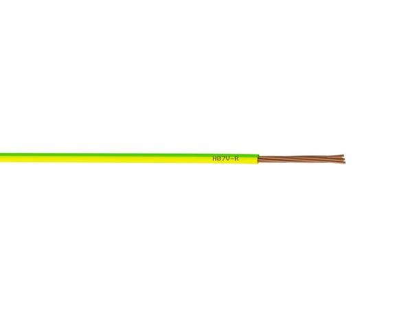 Fil Électrique 2.5 Mm² H07Vu, En Couronne De 25M Vert / Jaune