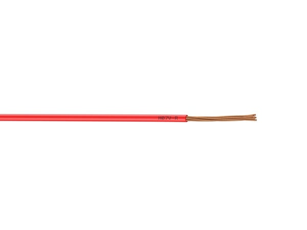 Fil Électrique 2.5 Mm² H07Vu, En Couronne De 25M Rouge