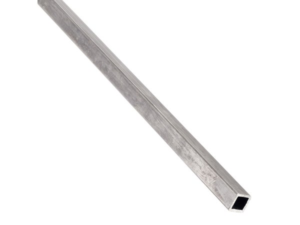 Tube Carré Fer Brut Gris, L.2 M X L.1.6 Cm X H.1.6 Cm