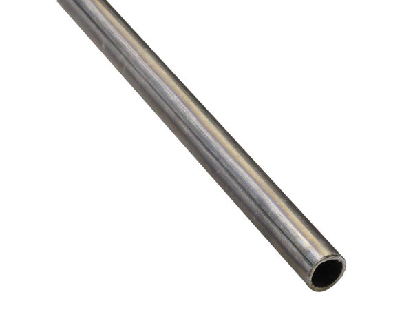Tube Rond Fer Brut Gris, L.1 M X L.1.2 Cm X H.1.2 Cm X Diam.12 Mm