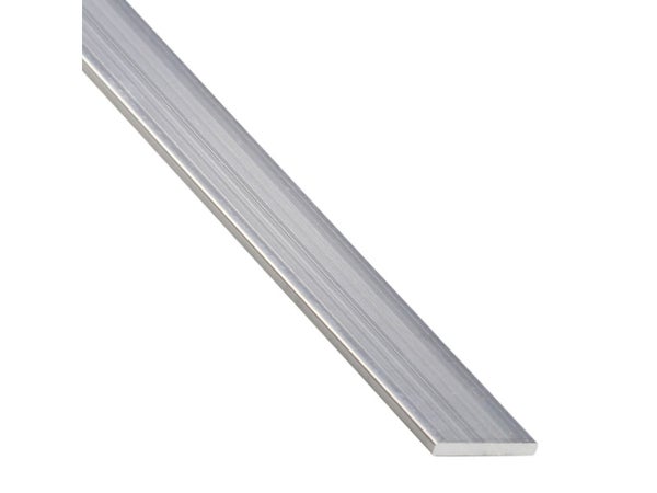 Plat Aluminium Brut Gris, L.1 M X L.5 Cm X H.0.3 Cm