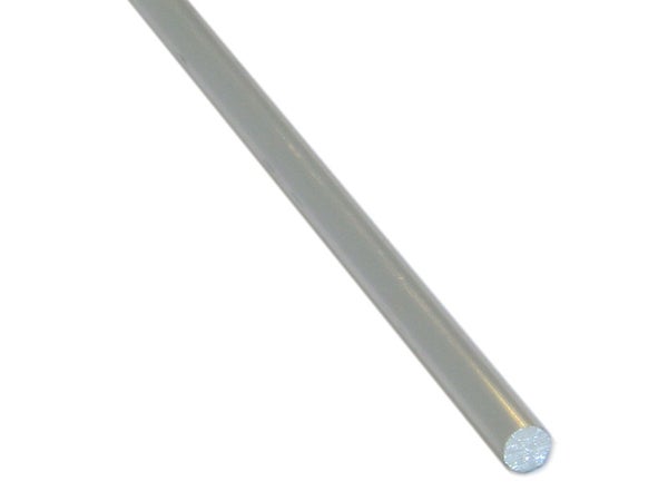 Rond Plein Aluminium Brut Argent, L.1 M X L.0.8 Cm X H.0.8 Cm