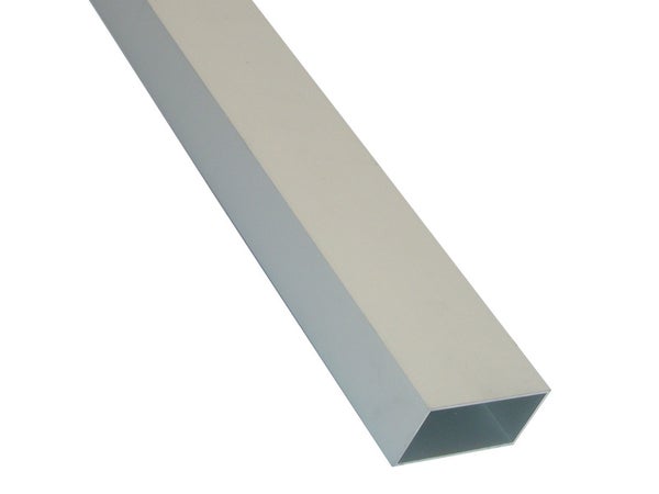 Tube Rectangulaire Aluminium Brut Gris, L.1 M X L.3 Cm X H.1.5 Cm