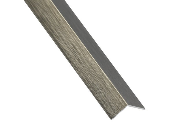 Cornière Égale Aluminium Anodisé Gris, L.2.6 M X L.2.35 Cm X H.2.35 Cm