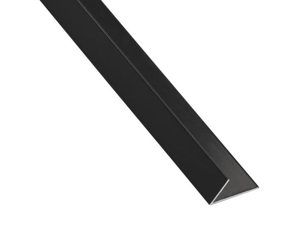 Cornière Inégale Aluminium Anodisé Noir, L.1 M X L.1.6 Cm X H.1.1 Cm