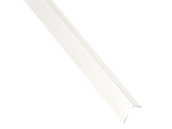 Cornière Inégale Aluminium Laquée Blanc, L.1 M X L.2.35 Cm X H.1.95 Cm