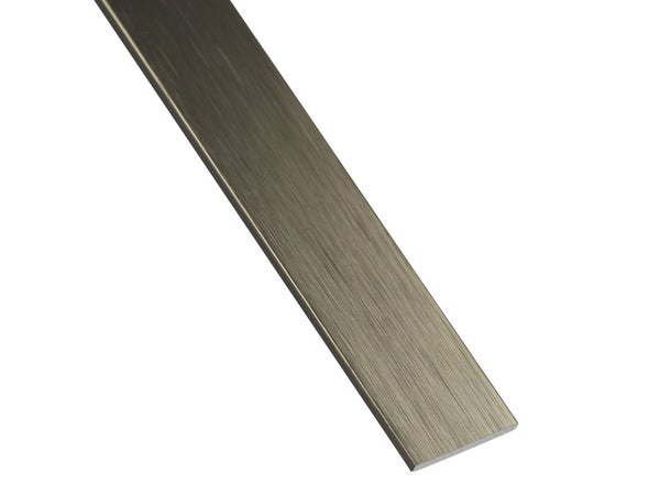 Plat Aluminium Anodisé Gris, L.1 M X L.3 Cm X H.0.2 Cm