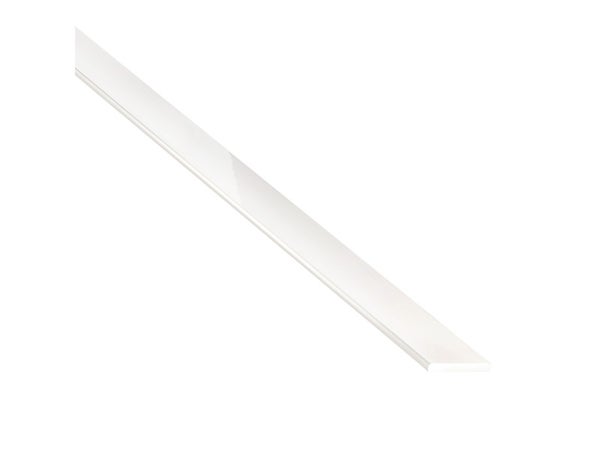 Plat Aluminium Laquée Blanc, L.1 M X L.3 Cm X H.0.2 Cm