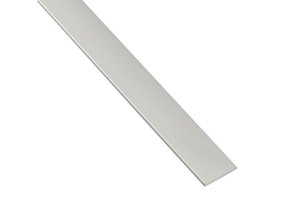 Plat Aluminium Anodisé Gris, L.1 M X L.5 Cm X H.0.3 Cm