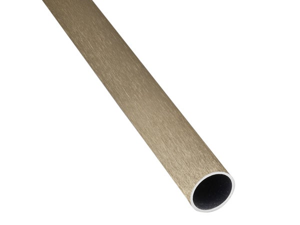 Tube Rond Aluminium Anodisé Gris, L.1 M X L.1.2 Cm X H.1.2 Cm X Diam.12 Mm
