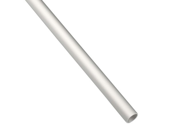Tube Rond Aluminium Mat Argent, L.1 M X L.1.6 Cm X H.1.6 Cm