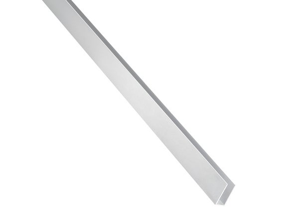 U Rectangulaire Aluminium Anodisé Gris, L.1 M X L.2.1 Cm X H.1 Cm