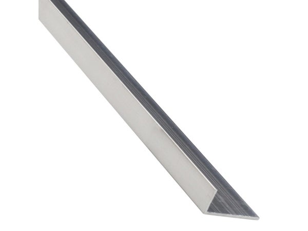 Cornière Inégale Aluminium Satiné Gris, L.1 M X L.4 Cm X H.1.7 Cm
