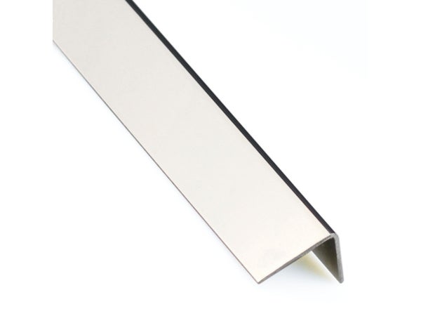 Cornière Égale Aluminium Brillant Gris, L.1 M X L.1.1 Cm X H.1.1 Cm