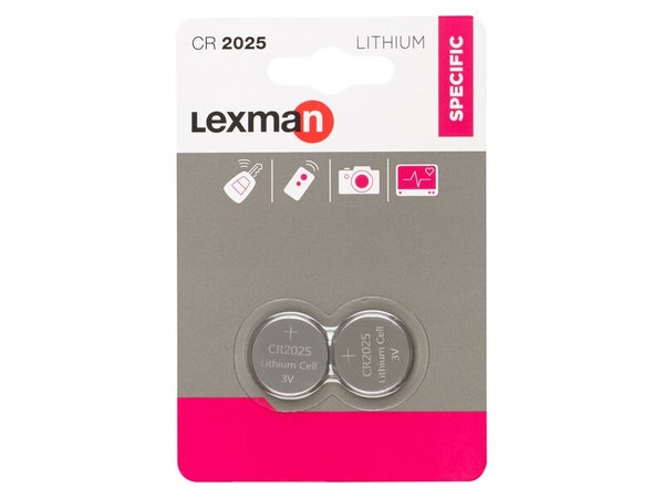 Lot De 2 Piles Bouton Cr2025/Dl2025, 3 V, Lexman