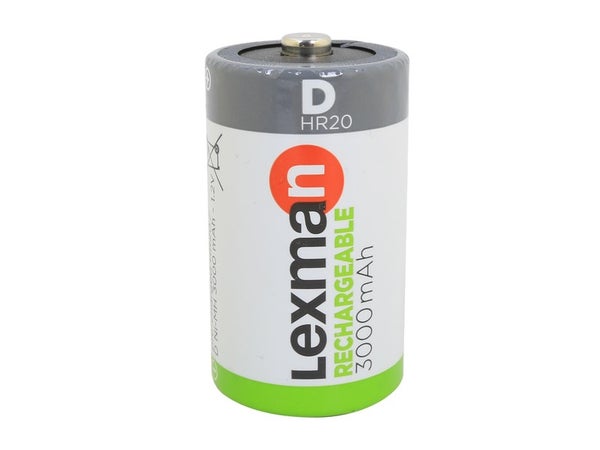 Lot De 2 Piles Rechargeable Hr20, 3000 Mah, Lexman