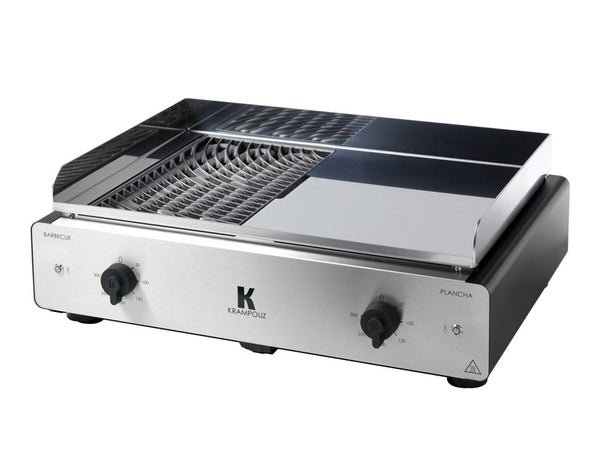 Barbecue et plancha électrique KRAMPOUZ Duo K, inox et noir