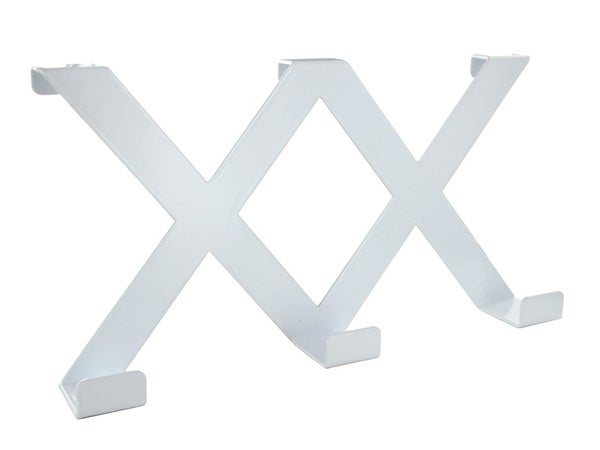 Portemanteau Cime Zig Zag, À Suspendre, Acier, Blanc