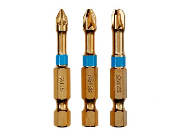Lot De 3 Embouts De Vissage Torsion Pz1, Pz2, Pz3, 50 Mm Dexter Pro