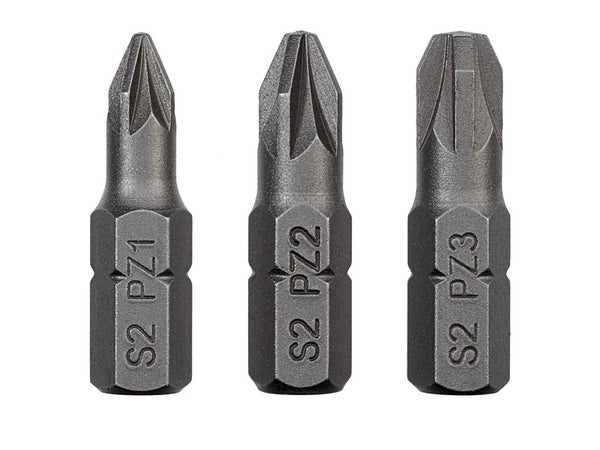 Lot De 3 Embouts De Vissage 25 Mm, Pz1, Pz2, Pz3 Dexter