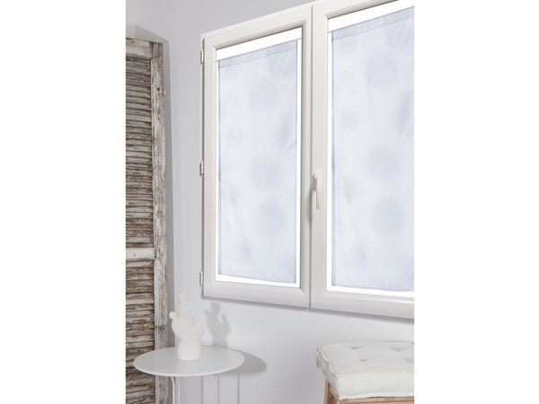 Paire De Vitrages Transparent Blanc L.45 X H.120 Cm