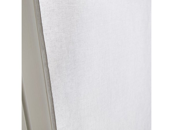 Vitrage Tamisant, Leo Blanc L.70 X H.210 Cm