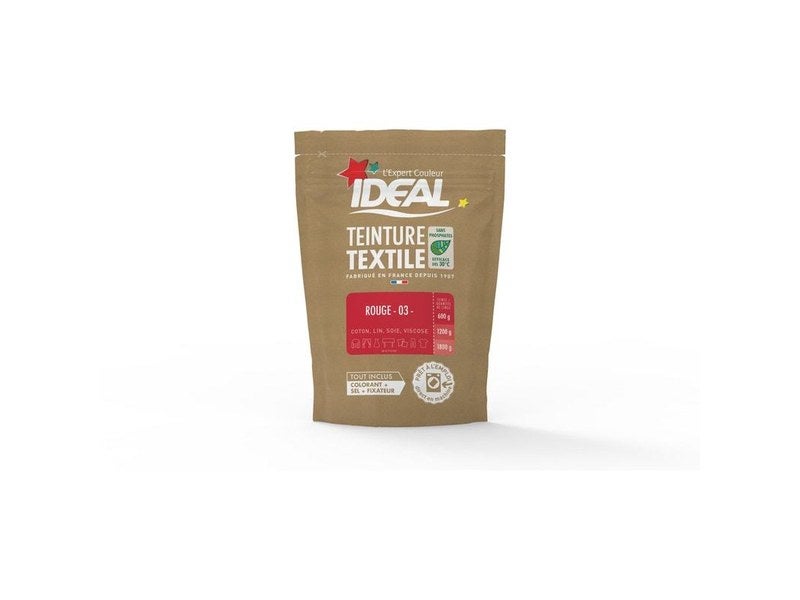 Teinture Textile Ideal Rouge 0.35 Kilogramme
