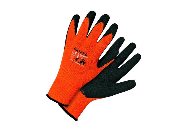 Gants de manutention maçonnerie et menuiserie, ROSTAING GRIPRO, taille 10, orange