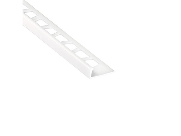 Equerre De Finition Carrelage Mur Blanc Mat Pvc L.250 Cm X Ep.6 Mm