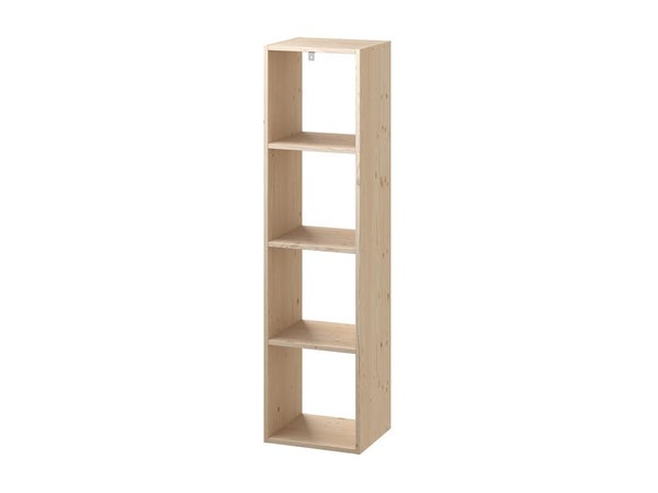 Etagère 4 Cases Spaceo Kub, Pin H.139.3 X L.36 X P.31.7 Cm