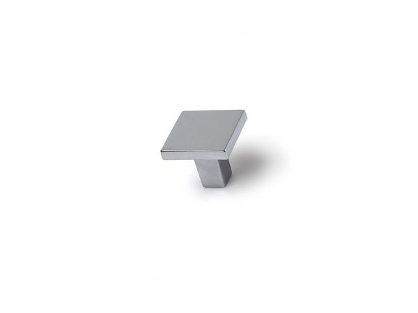 Lot De 4 Boutons De Meuble Carré Zamak Chromé H.28 X L.30 X P.30 Mm