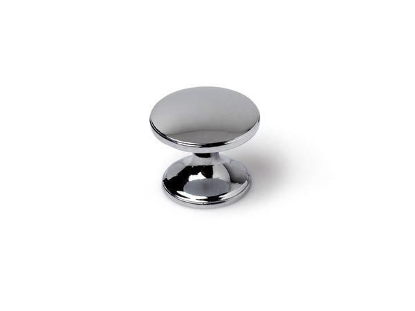 Lot De 4 Boutons De Meuble Rond Zamak Chromé H.27 X L.33 X P.33 Mm