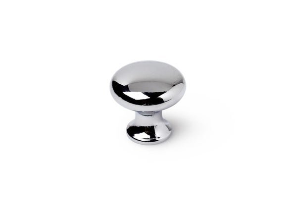 Lot De 4 Boutons De Meuble Rond Zamak Chromé H.25 X L.25 X P.25 Mm