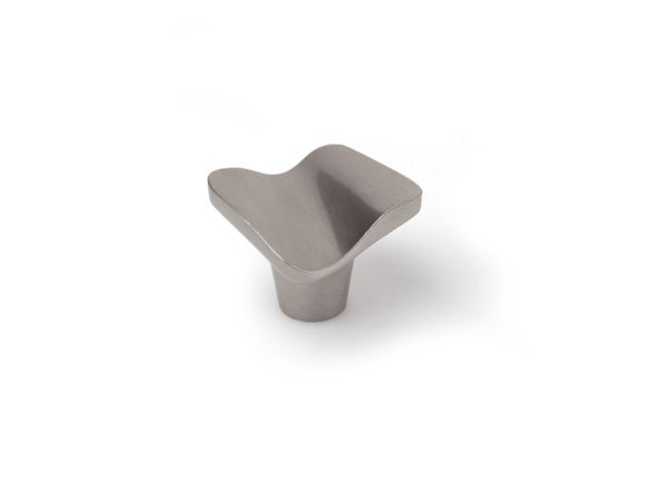 Lot De 4 Boutons De Meuble Vague Zamak Brossé H.26 X L.32 X P.31 Mm