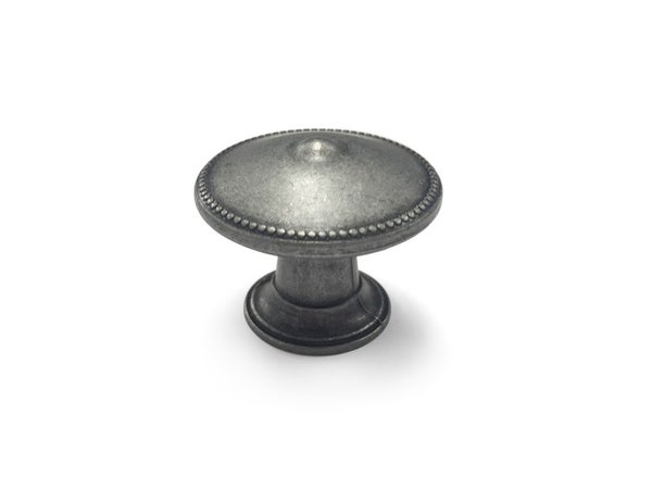 Lot De 4 Boutons De Meuble Rond Zamak Vieilli H.22 X L.30 X P.30 Mm