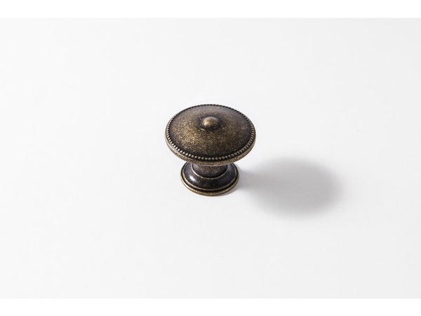 Lot De 4 Boutons De Meuble Rond Zamak Laitonné H.22 X L.30 X P.30 Mm
