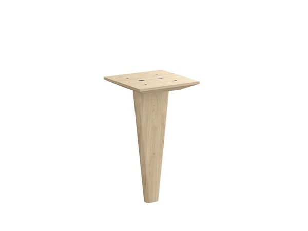 Pied Meuble Conique Spaceo Fixes Bois Mat Blanc / Beige / Naturel