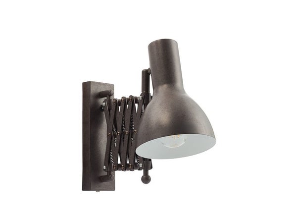 Applique Métal Noir Finition Rustique Sampa Helios Flex 1 Lumière(S)