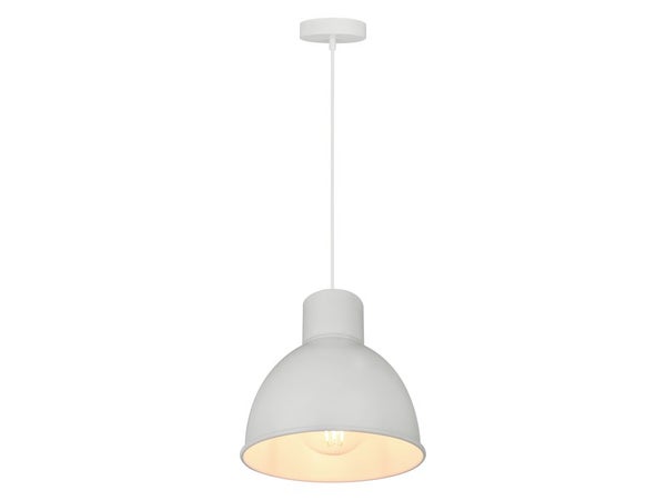 Suspension, Essentiel Métal Blanc Inspire Melga 1 Lumière(S) D.20 Cm