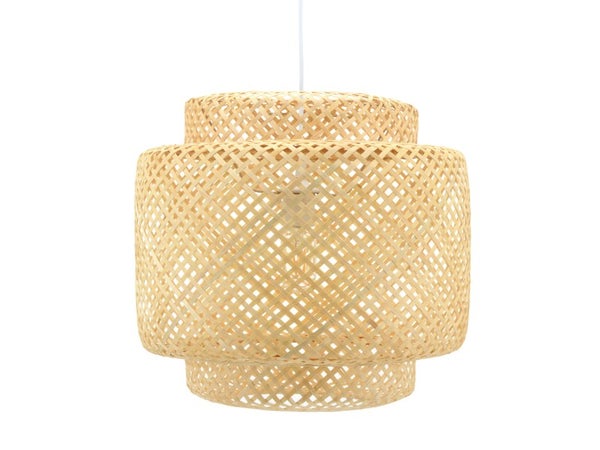 Suspension 1xE27 max 60W bambou naturel LUSSIOL Doramu D.40 cm