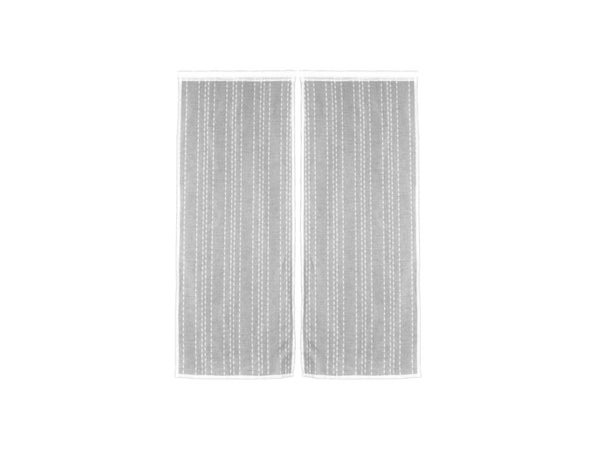 Paire de vitrages transparent, Livia blanc l.60 x H.120 cm